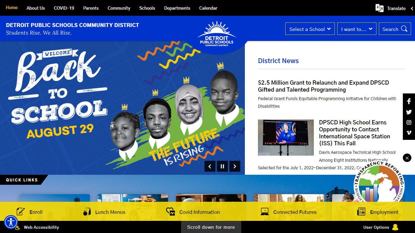 Detroit Public Schools Community District / Homepage